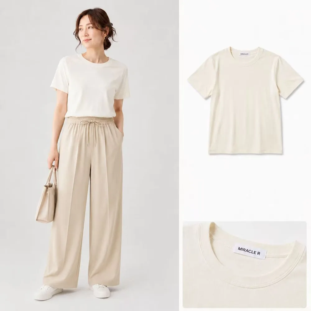 シンプル 無地 半袖Tシャツの商品写真